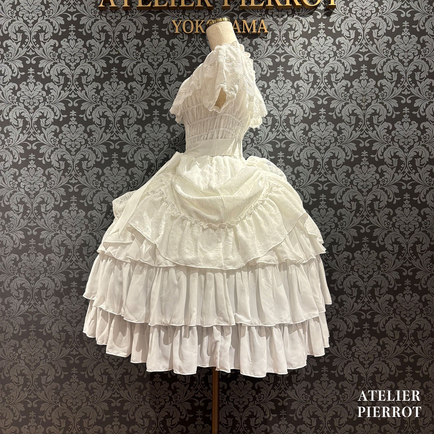 【ATELIER PIERROT】　Ruined Castle Dress　New colorWhite/Bordeaux/New colorPurple/Navy/White×Black/Black　