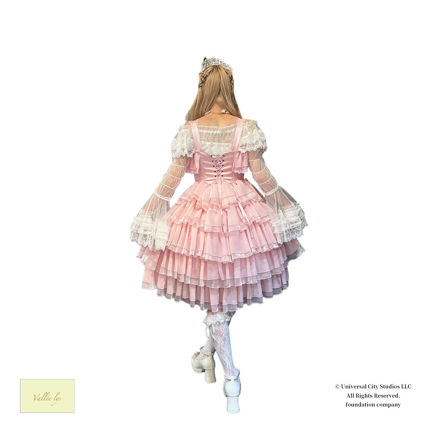 【Vallée lys】ヴァレリス　WICKED/Glinda’s Nonette JSK　ピンク／サックス