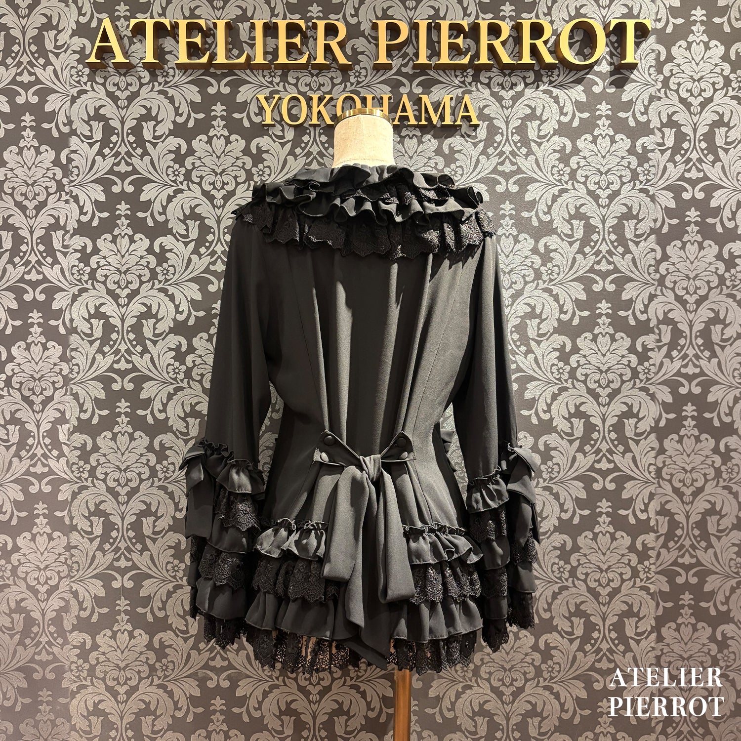 【ATELIER PIERROT】　★예약 상품★ Black Mischief CardiganWhite/Bordeaux/Purple/Black×White/Black