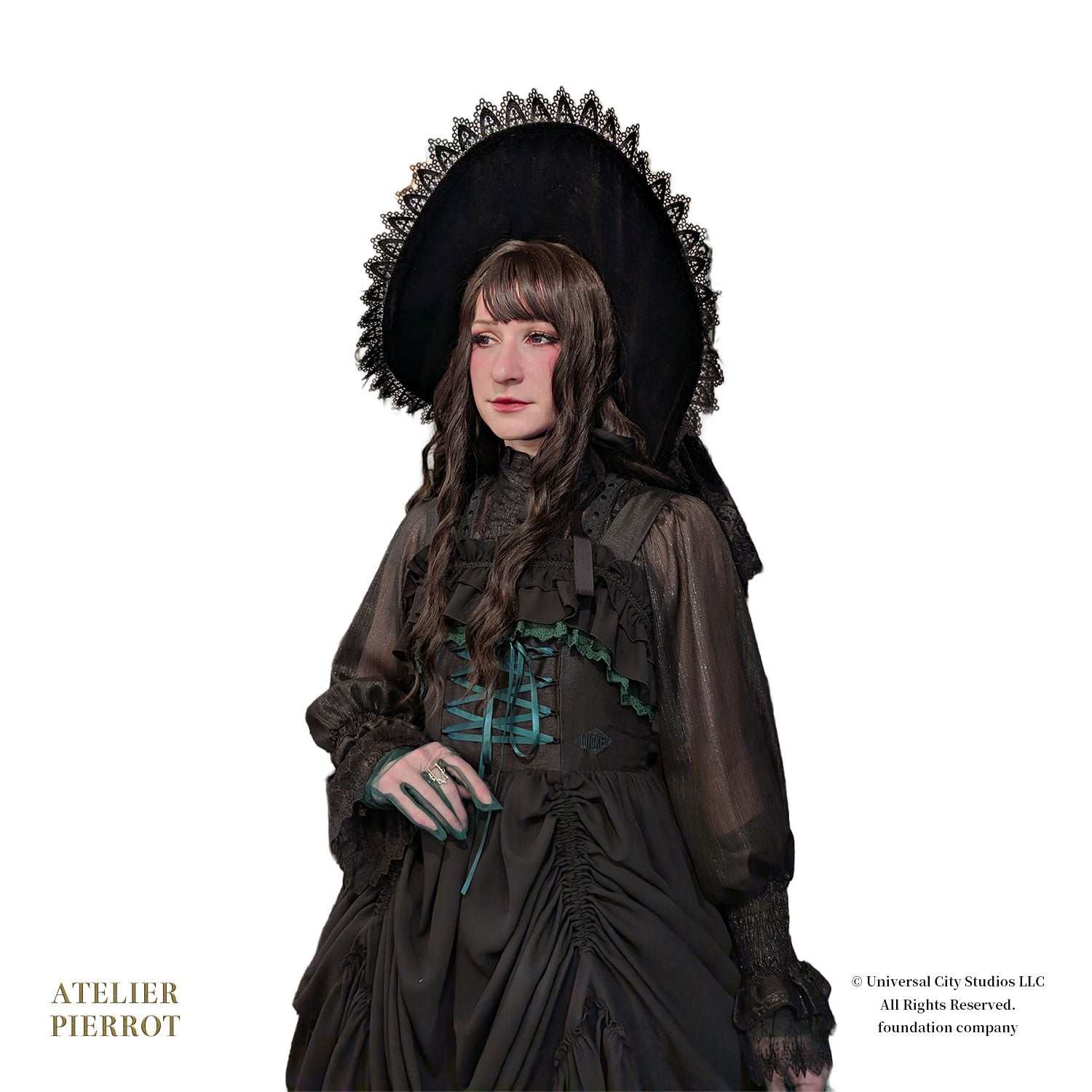 【ATELIER PIERROT] WICKED/Elphaba's Long Bustle JSK Noir x Vert/Noir x Noir