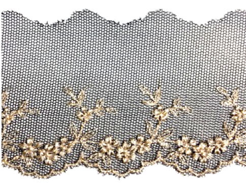 Lace de lamehure / argent noir et argent doré / or 13,7m 462 yens / 1m