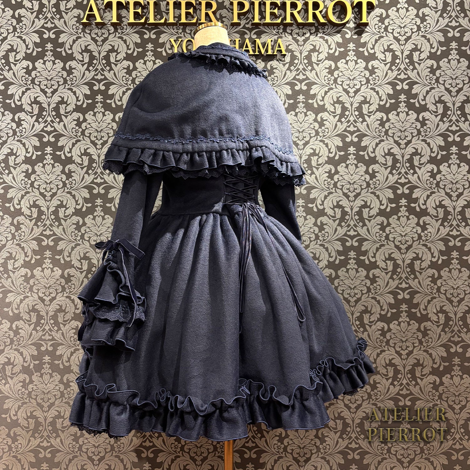 【ATELIER PIERROT】　Fleur d’Hiver Coat 　ホワイト/ボルドー/ネイビー/ブラック★10月下旬〜11月上旬発売★