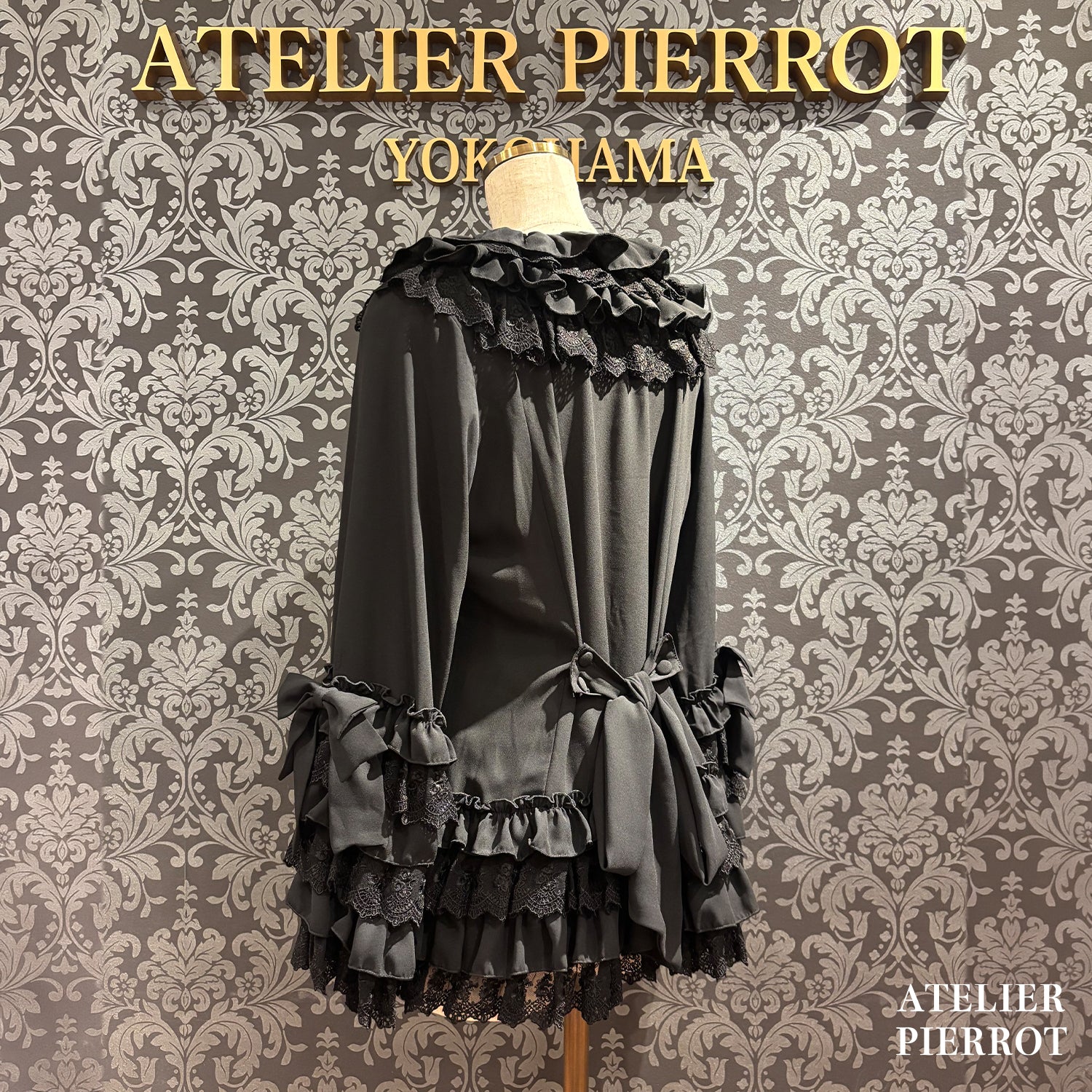 【ATELIER PIERROT】　★예약 상품★ Black Mischief CardiganWhite/Bordeaux/Purple/Black×White/Black