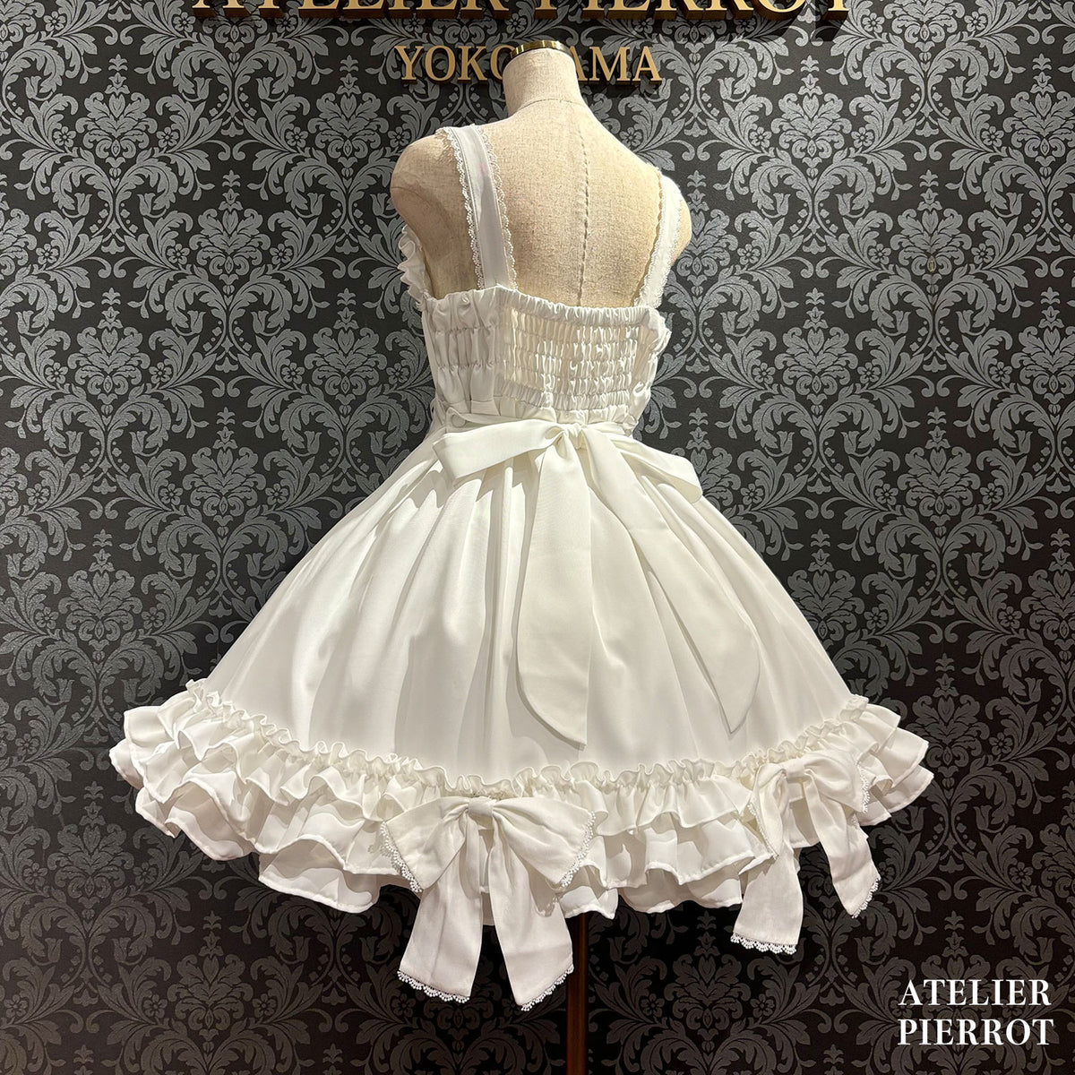 【ATELIER PIERROT】　★J'accepte maintenant les réservations★ AdenophoraJupe-pull babydollWhite/Bordeaux/Purple/Navy/Black