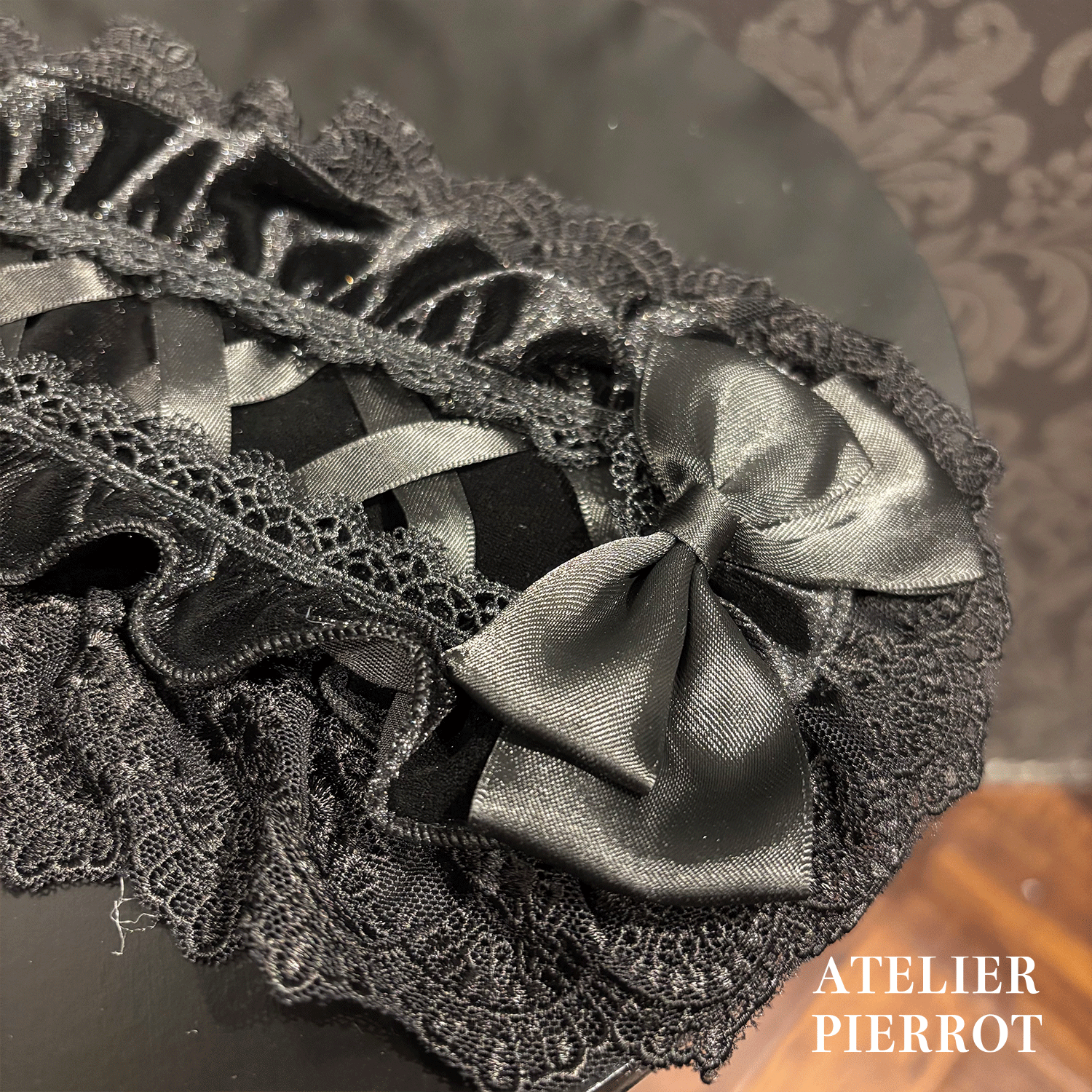 【ATELIER PIERROT】 Adenophora Kopfschmuck Bordeaux/Marine/Schwarz ★Geplant, Mitte September bis zum Ende veröffentlicht zu werden★