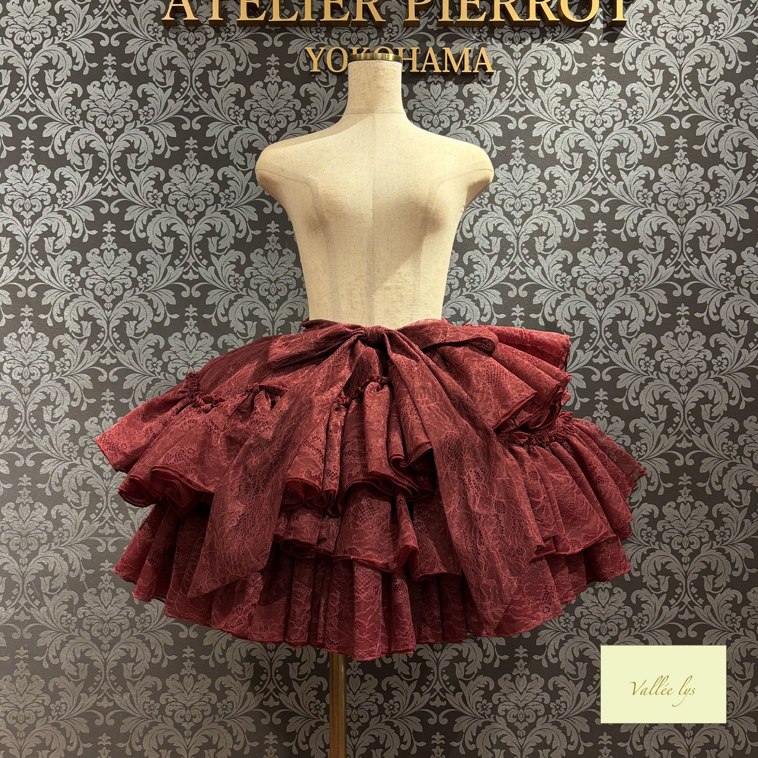 [Vallée lys] Jupe Valée Pétale VoileWhite/Pink/Nouvelle couleurBordeaux/Nouvelle couleurPurple/Black