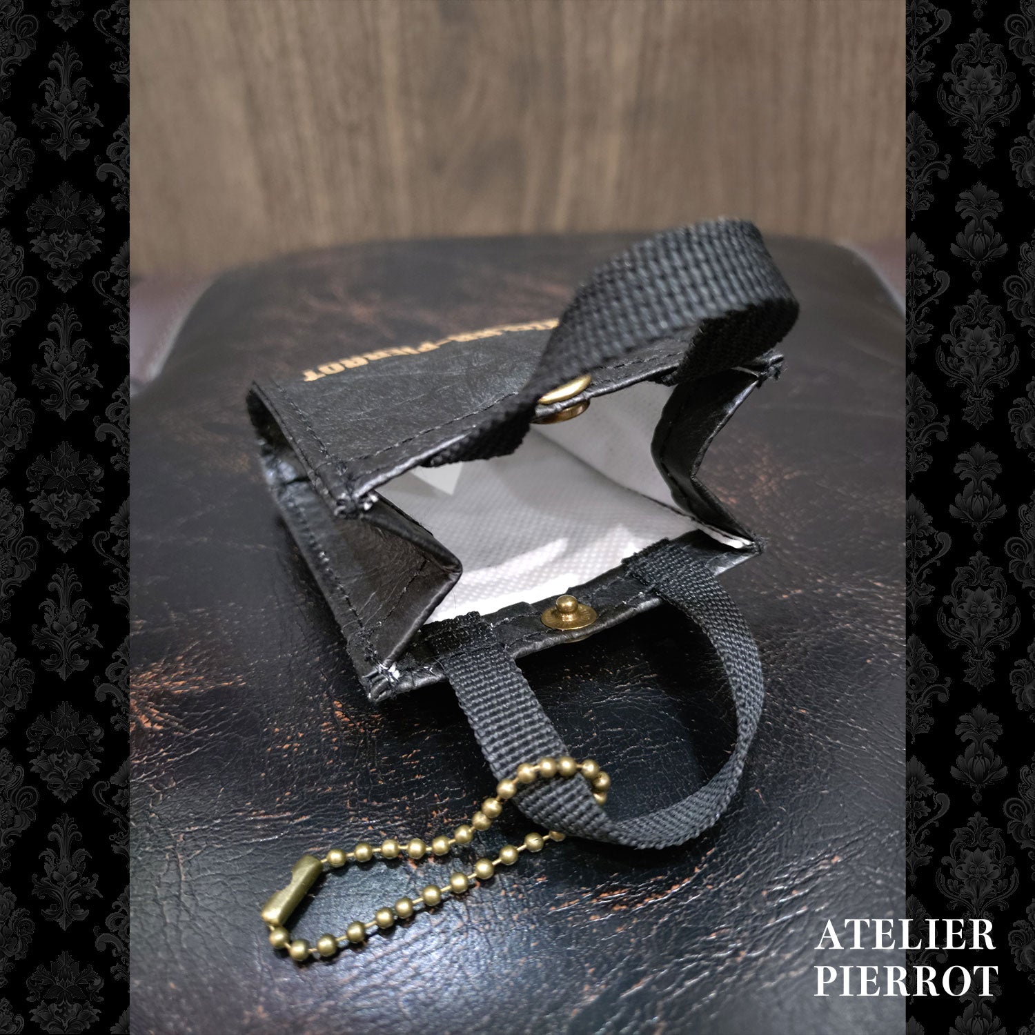 ATELIER-PIERROT】 ★ご予約受付中★ Mini Shopping Bag Charm　ダイヤ柄/ブラック