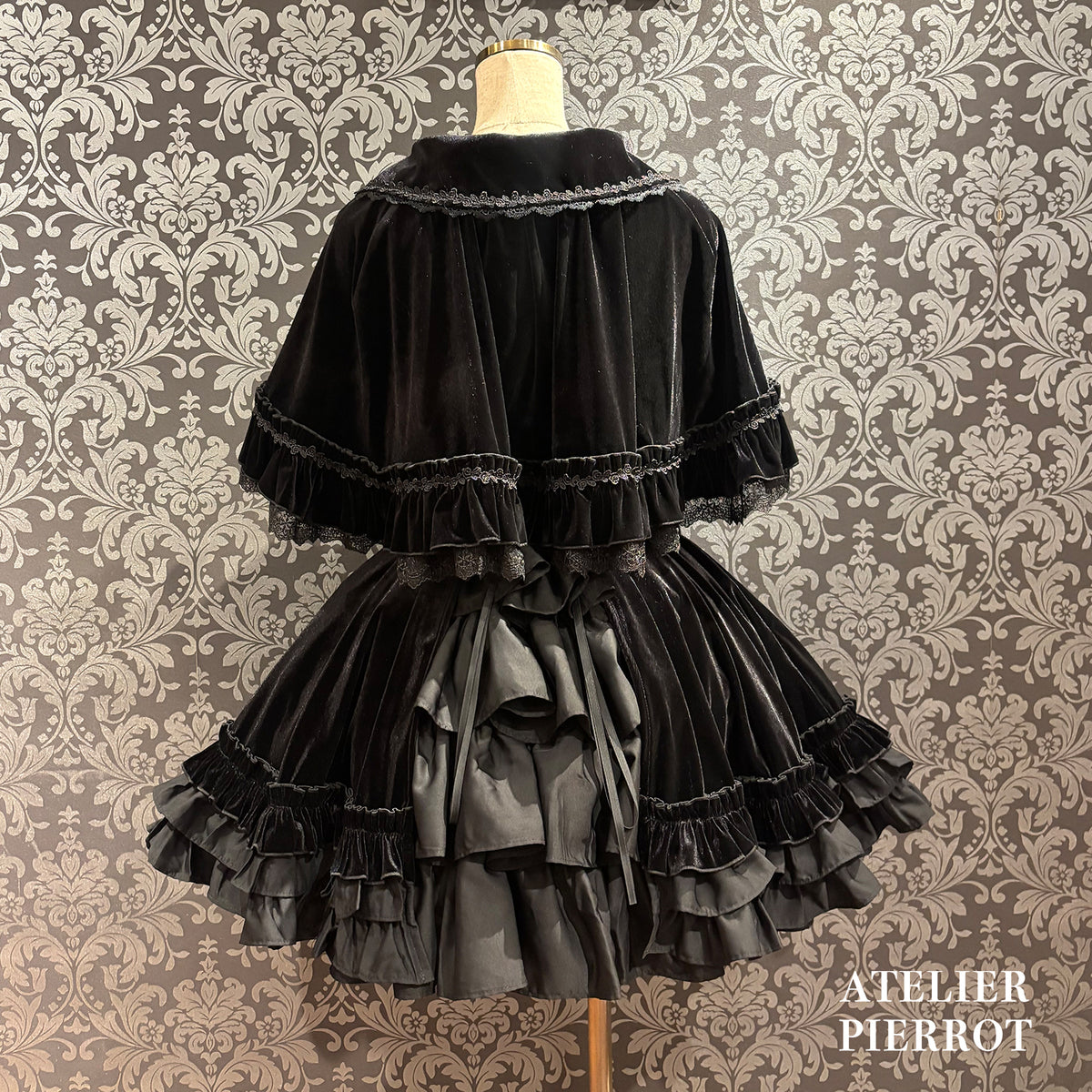 【ATELIER PIERROT】　★ご予約受付中★ Adenophora Lace-Up Skirt  　ボルドー/新色パープル/ネイビー/ブラック　