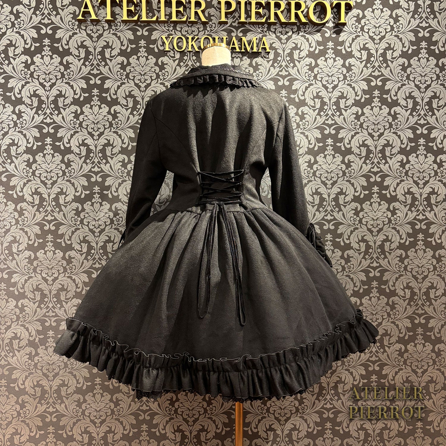 【ATELIER PIERROT】　Fleur d’Hiver Coat 　ホワイト/ボルドー/ネイビー/ブラック★10月下旬〜11月上旬発売★
