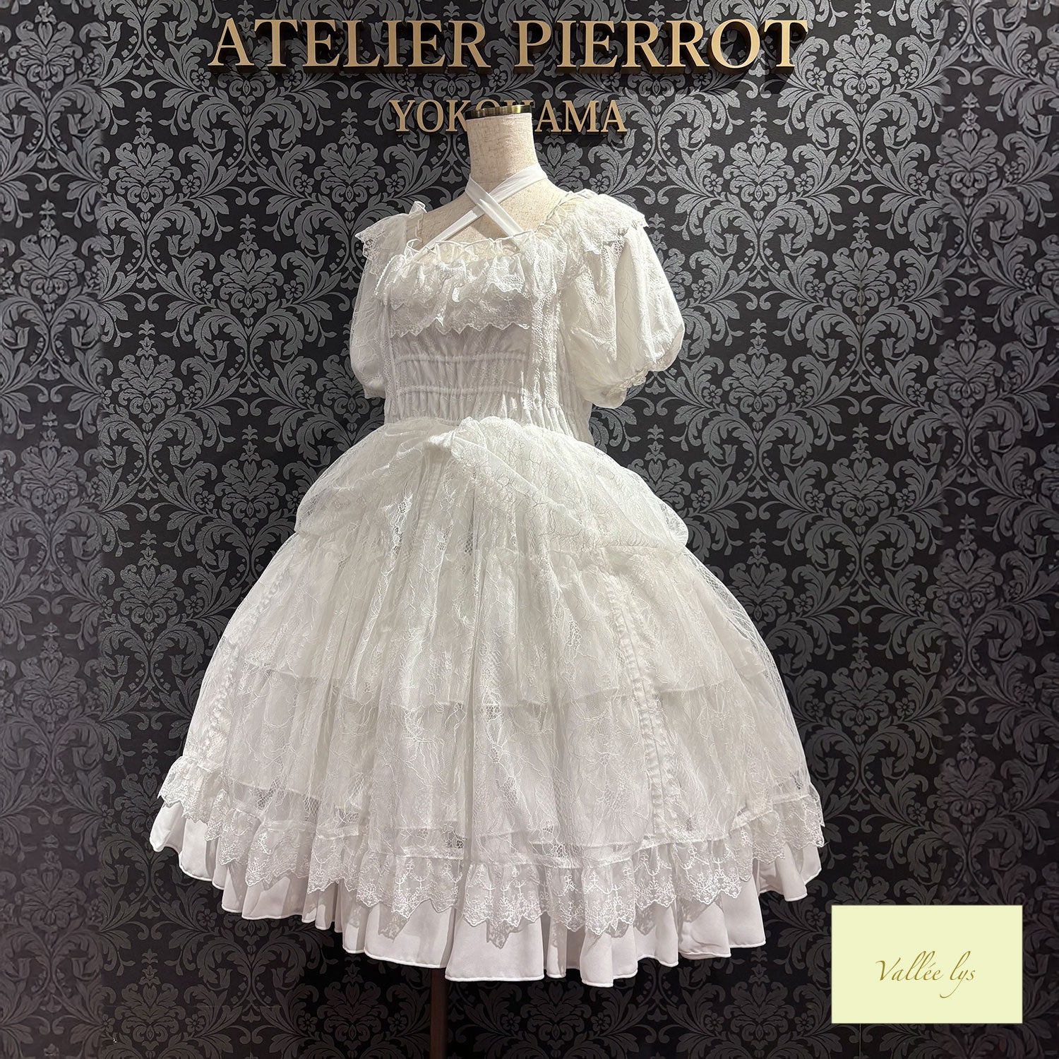 [Vallée lys] Valée Mellow Melody Dress new colorWhite/Bordeaux×Black/Navy×Black/New colorPurple×Black/Black×White/Black