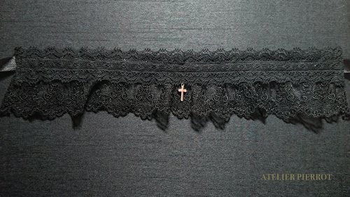 [Atelier Pierrot] Atelier Piero Cross Cross Lace Choker Black