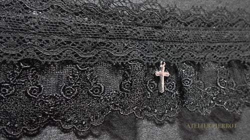 [Atelier Pierrot] Atelier Piero Cross Cross Lace Choker Black