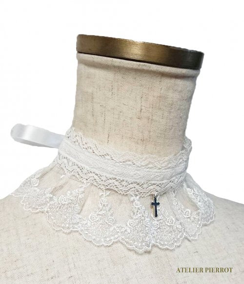 [Atelier Pierrot] Atelier Piero Cross Cross Lace Choker White