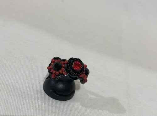 [MARBLE] Marble Balalline Stone Ring: Red