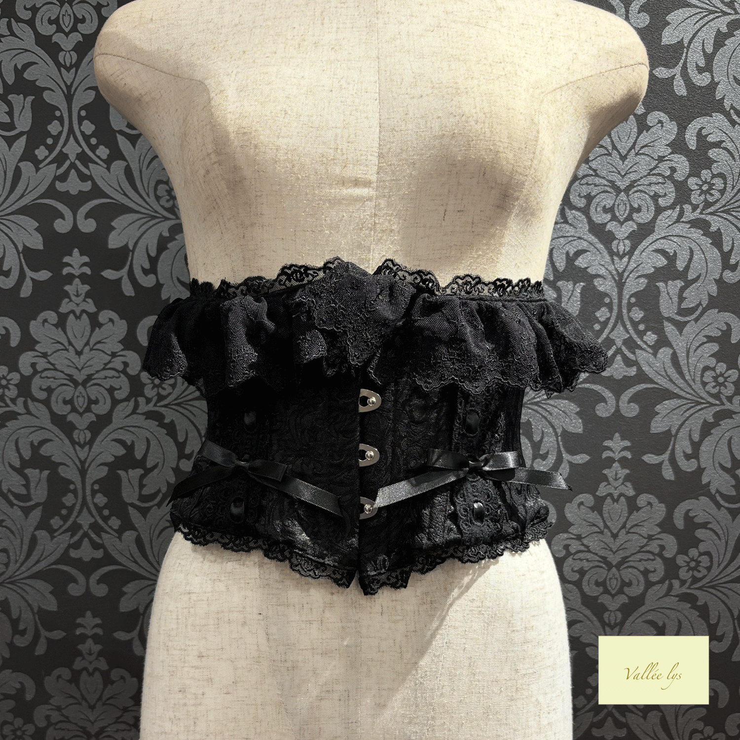 [Vallee Lys] Valleris Fleur de Brume Corset White/Pink/Bordeaux/Navy/Black★5 월 말에 출시되었습니다★