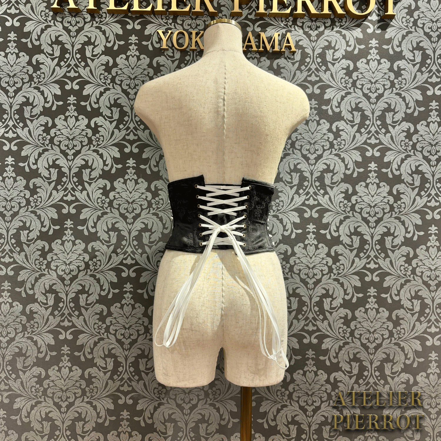 【ATELIER PIERROT】　Midnight Thorn Corset　White/Wine/Navy/Black×White/Black