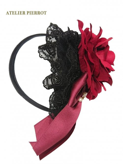 [Atelier Pierrot] Atelier Piero Rose Lace Katyusha Black x Red Rose