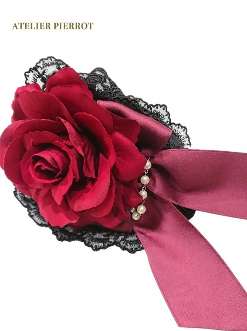 [Atelier Pierrot] Atelier Piero Rose Lace Katyusha Black x Red Rose