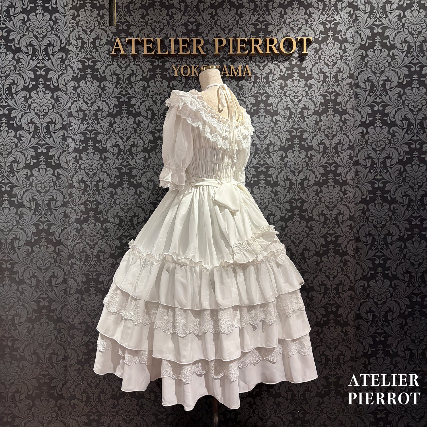 【ATELIER PIERROT】　★Now accepting reservations★Aveline Mimore DressWhite/lavender/Navy/Black