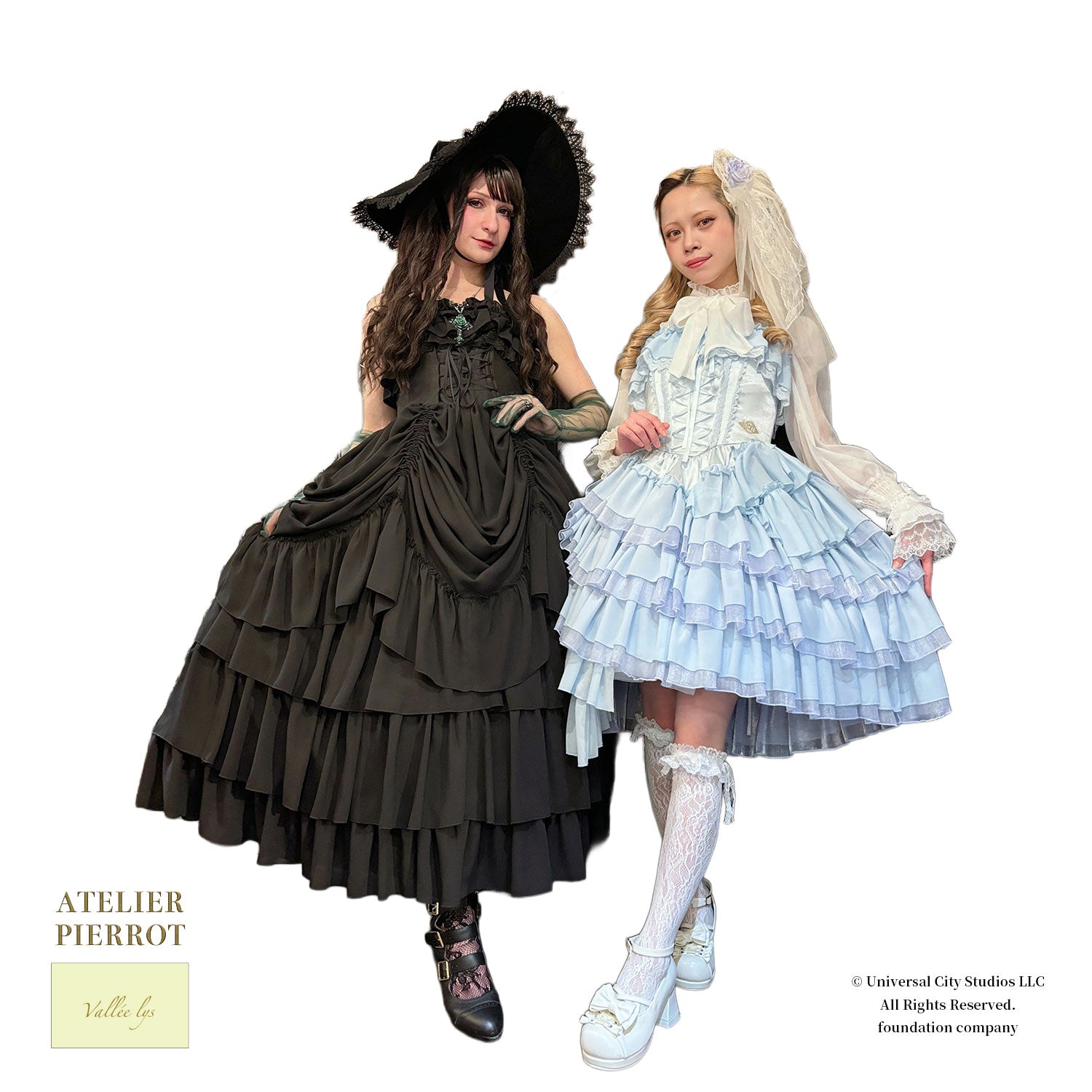 【ATELIER PIERROT] WICKED/Elphaba's Long Bustle JSK Noir x Vert/Noir x Noir