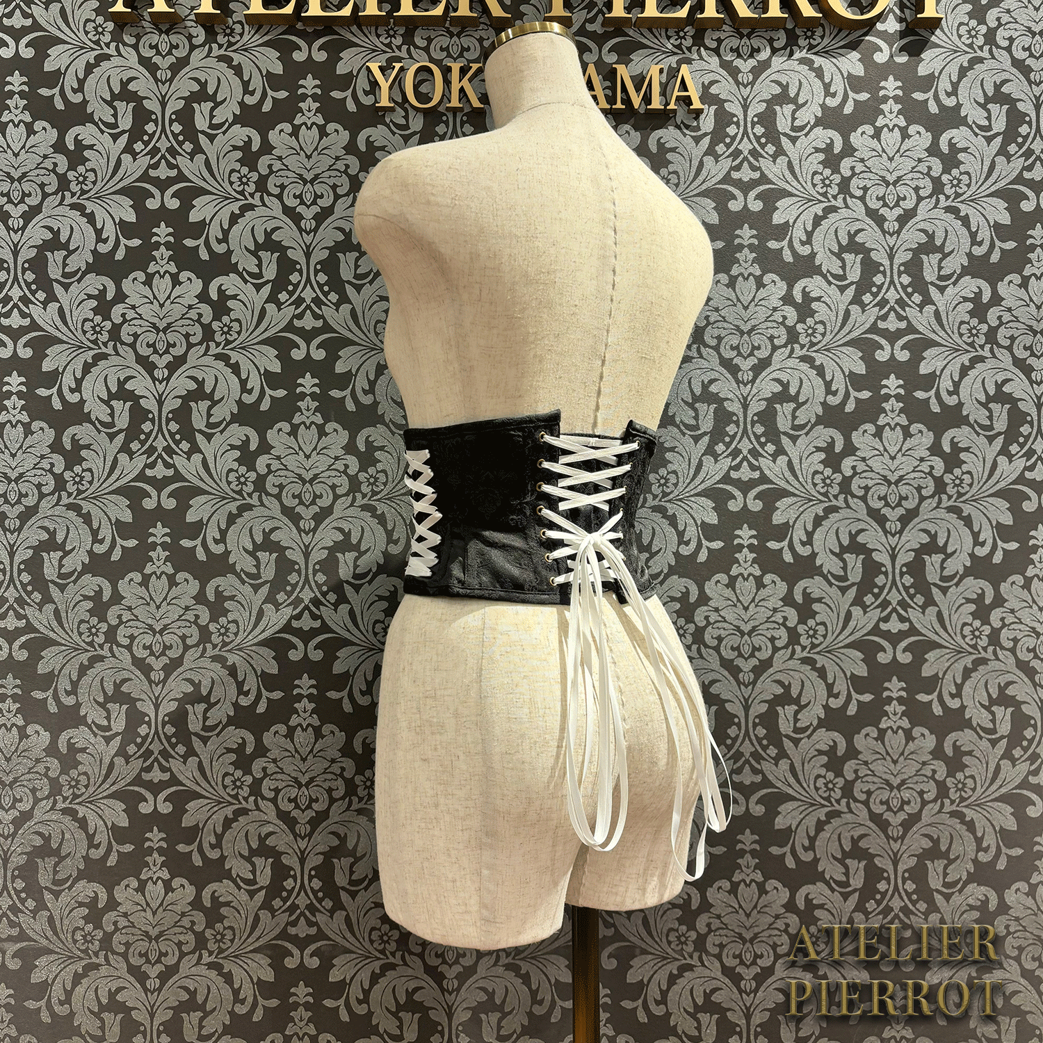 【ATELIER PIERROT】　Midnight Thorn Corset　White/Wine/Navy/Black×White/Black