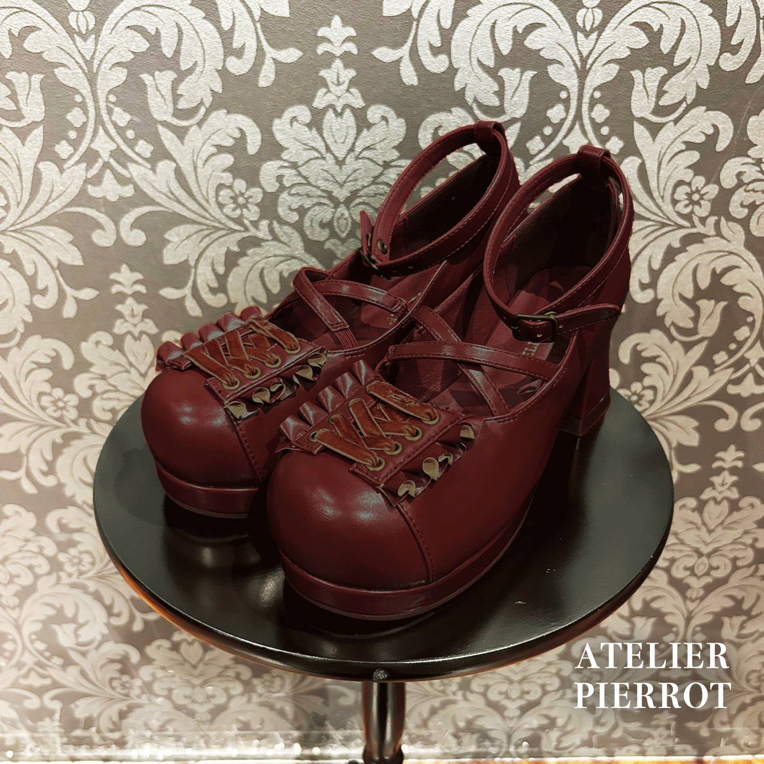 【ATELIER PIERROT】 마법에 걸린 코르셋 펌프 화이트/보르도/블랙 s/m/l/xl  ★4 월 중순에서 후반에 출시되었습니다★