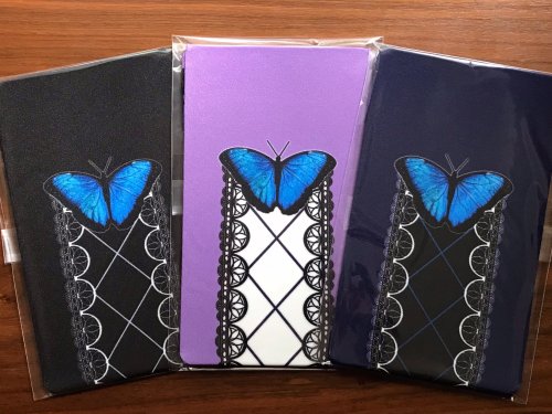 【Morun×Muuna Stoik】Morpho butterfly オーバーニーソックス　color: Black/Purple/Navy