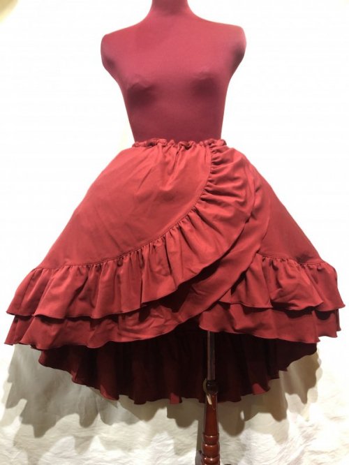 [Mármol] Marble Buting Skirt Style Falda larga: rojo