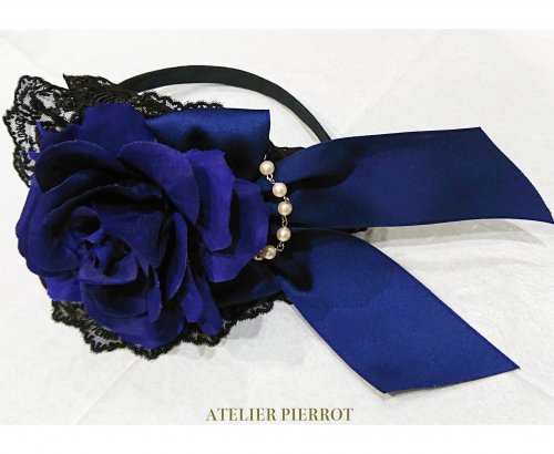 [Atelier Pierrot] Atelier Piero Rose Lace Katyusha Black x Blue Rose