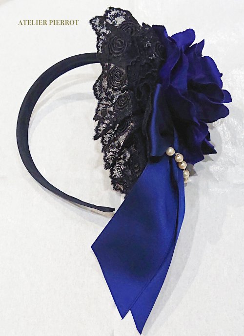 [Atelier Pierrot] Atelier Piero Rose Lace Katyusha Black x Blue Rose