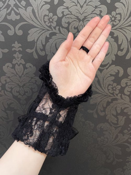 【ATELIER PIERROT] Atelier Piero Lace Glove Glove Longueur Black Finger