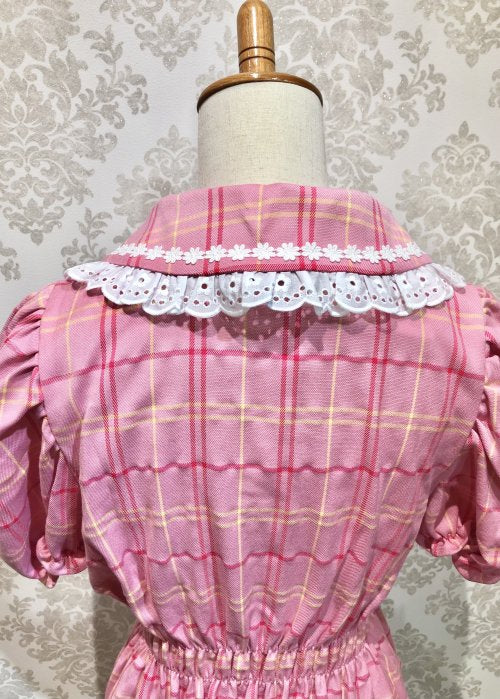 [Violet Fane] Violet Fern Happy Tartans Blusa rosa