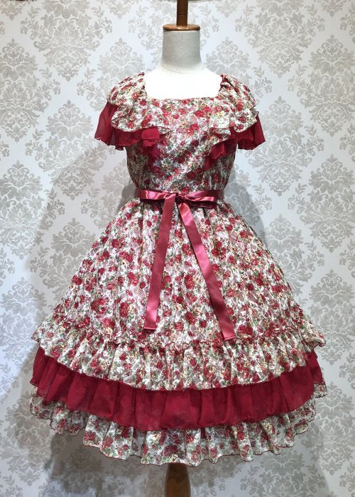 [Pina Sweet Collection] Pinas IEET -Kollektion Rose Ruffle Kleid rot