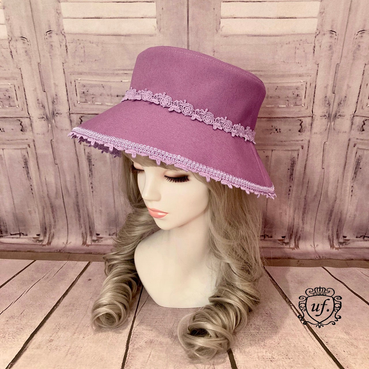 [uf] Sombrero de pescador rosa rococóBlack/Purple/Marrón★Rebajas de invierno hasta el 23 de febrero.★