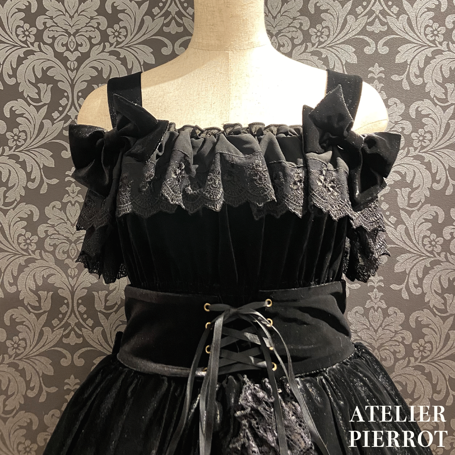 【ATELIER PIERROT】 Adenophora -Jumper -Rock Bordeaux/Marine/Schwarz★Geplant, Mitte September bis zum Ende veröffentlicht zu werden★