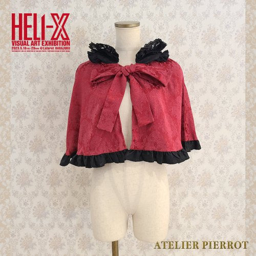 [Heli-X×Atelier Pierrot]玫瑰紅瘋狂玫瑰玫瑰憤怒的紅色和黑色斗篷