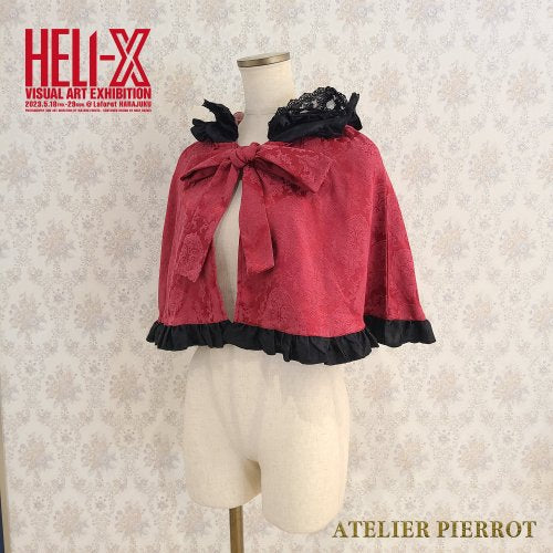 [Heli-X×Atelier Pierrot]玫瑰紅瘋狂玫瑰玫瑰憤怒的紅色和黑色斗篷