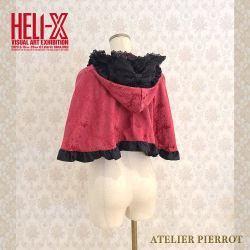 【HELI-X × ATELIER PIERROT】  Rose Red Madness　薔薇色の憤怒　赤黒ケープ