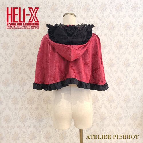 【HELI-X × ATELIER PIERROT】  Rose Red Madness　薔薇色の憤怒　赤黒ケープ