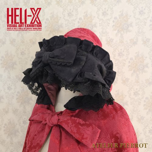 【HELI-X × ATELIER PIERROT】  Rose Red Madness　薔薇色の憤怒　赤黒ケープ