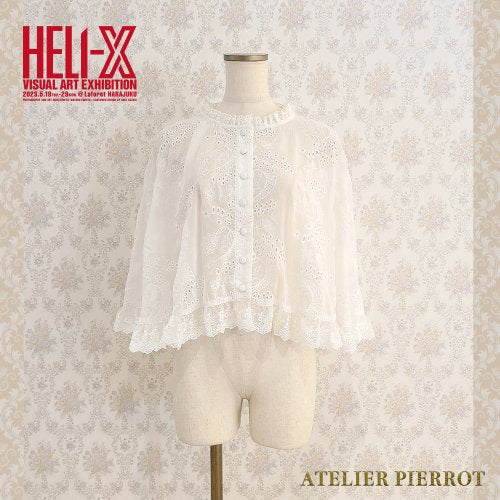 [Heli-X×Antelier Pierrot]帶有白色花束白色披肩的花束充滿白色的花朵