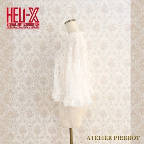 【HELI-X × ATELIER PIERROT】 Bouquet with Full of White Flowers 白いお花で一杯のブーケ白ショール