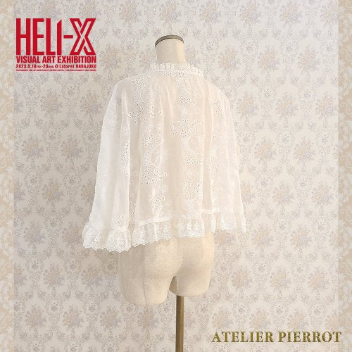 【HELI-X × ATELIER PIERROT】 Bouquet with Full of White Flowers 白いお花で一杯のブーケ白ショール