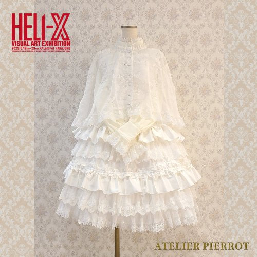 【HELI-X × ATELIER PIERROT】 Bouquet with Full of White Flowers 白いお花で一杯のブーケ白ショール