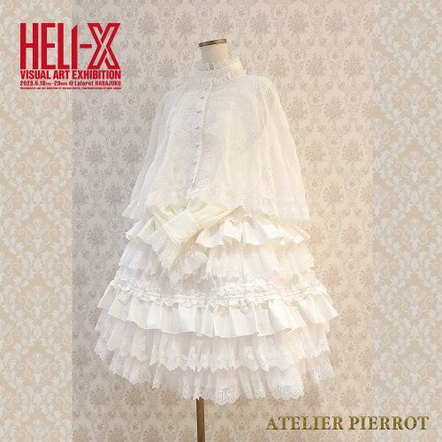 【HELI-X × ATELIER PIERROT】 Bouquet with Full of White Flowers 白いお花で一杯のブーケ白ショール