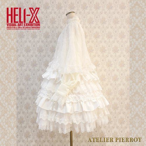 【HELI-X × ATELIER PIERROT】 Bouquet with Full of White Flowers 白いお花で一杯のブーケ白ショール