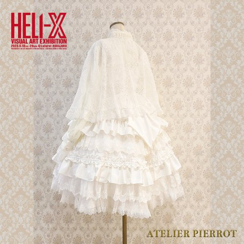 【HELI-X × ATELIER PIERROT】 Bouquet with Full of White Flowers 白いお花で一杯のブーケ白ショール