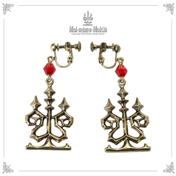 [MOI MEME MOITIE] Mowa Mome Mowatier Candlestick Crystal Earrings 6 colors