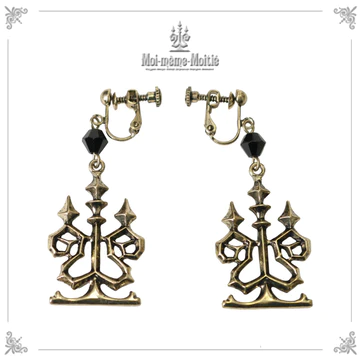 [MOI MEME MOITIE] Mowa Mome Mowatier Candlestick Crystal Earrings 6 colors