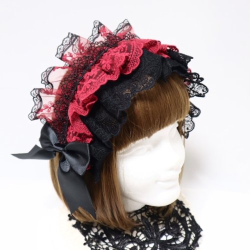 [MORUN × MUUNA STOIK] Moll Moon Moonast Ik LIBRA Headdress generated/White/Black x Red/Black/Black x Black x Black